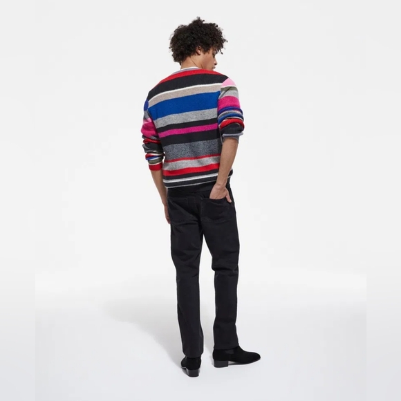NWOT THE KOOPLES Multicolored Striped Wool Blend Crew-neck Ribbed Sweater Size M - Picture 10 of 15